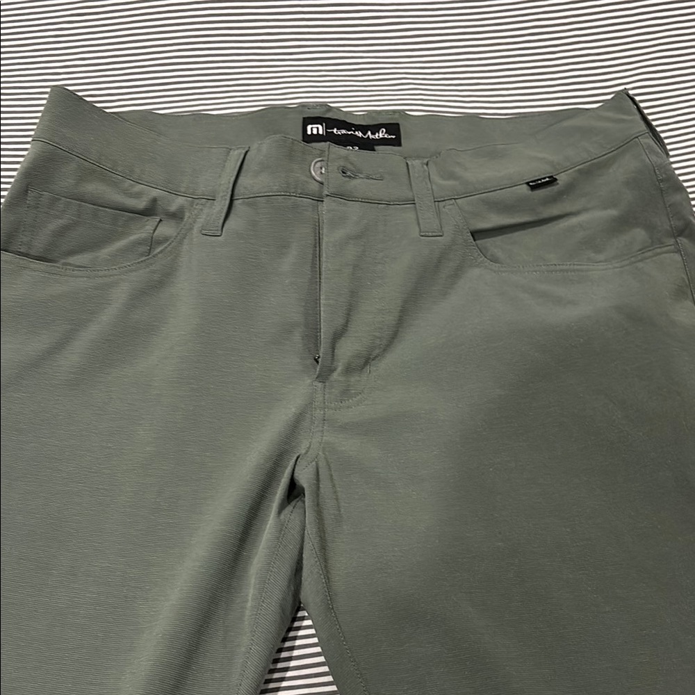 Travis Mathew 32 Five Pocket Pants, Green, 32